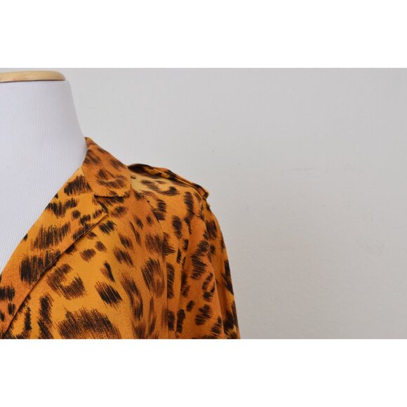 Vintage 80s Animal Print Rayon dress by  Sarah Taylor | size‎ 11/12 - Picture 7 of 10